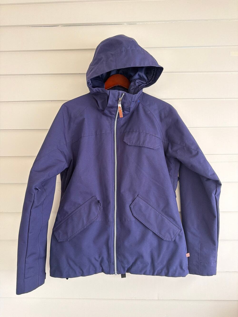 Burton DryRide Women's Insulated Snowboard Ski Jacket Hooded Large Navy Indigo L